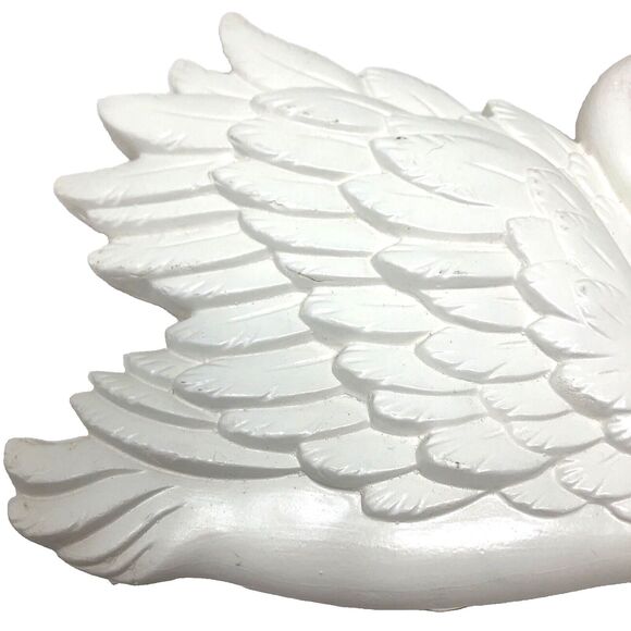 Chalkware Swan Wall decor Plaque Vintage 1996 Hobbyist Craft Handmade Kitschy - Picture 4 of 7